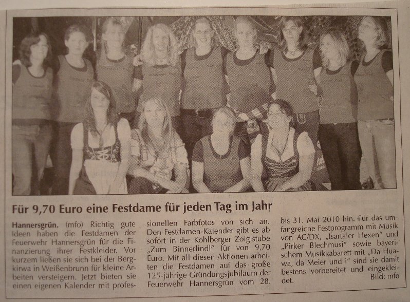 Für 9,70 Euro eine Festdame für jeden Tag im Jahr