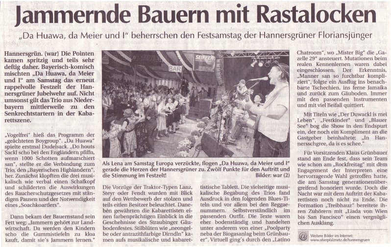 Jammernde Bauern mit Rastalocken